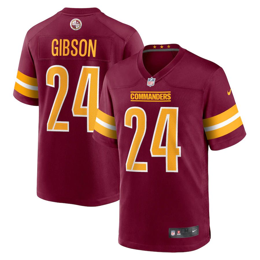 Cheap Youth Washington Commanders 24 Antonio Gibson Nike Burgundy Game NFL Jersey